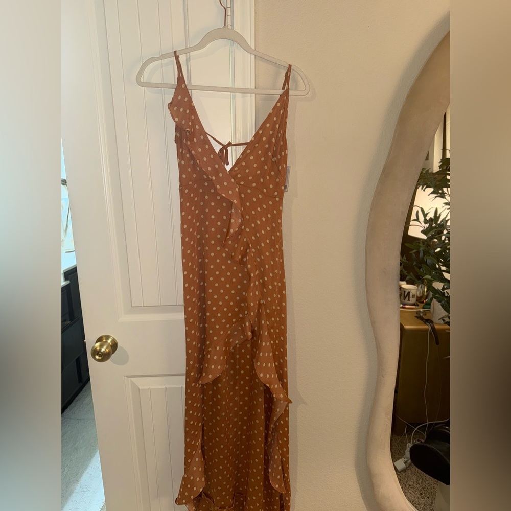Polka Dot high-low maxi Dress